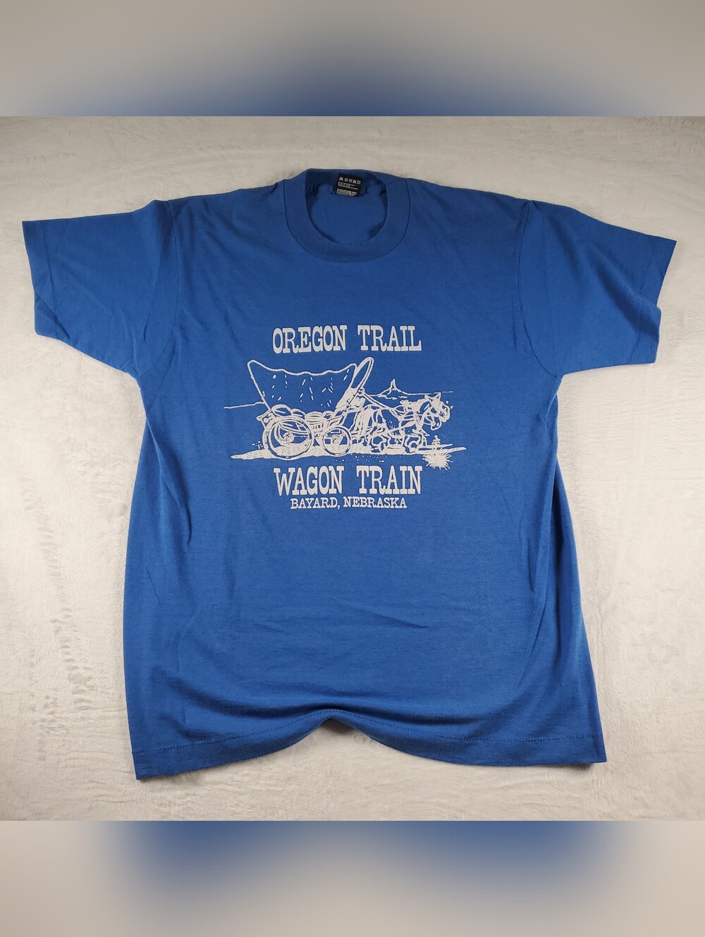 Vintage 90s Oregon Trail Wagon Train T-shirt Single-Stitch Lg Made In USA READ